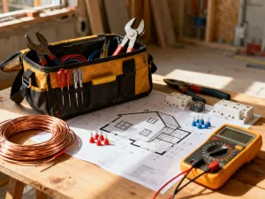 Zabezpieczone odpady budowlane w specjalnych workach na terenie składowiska niebezpiecznych materiałów.