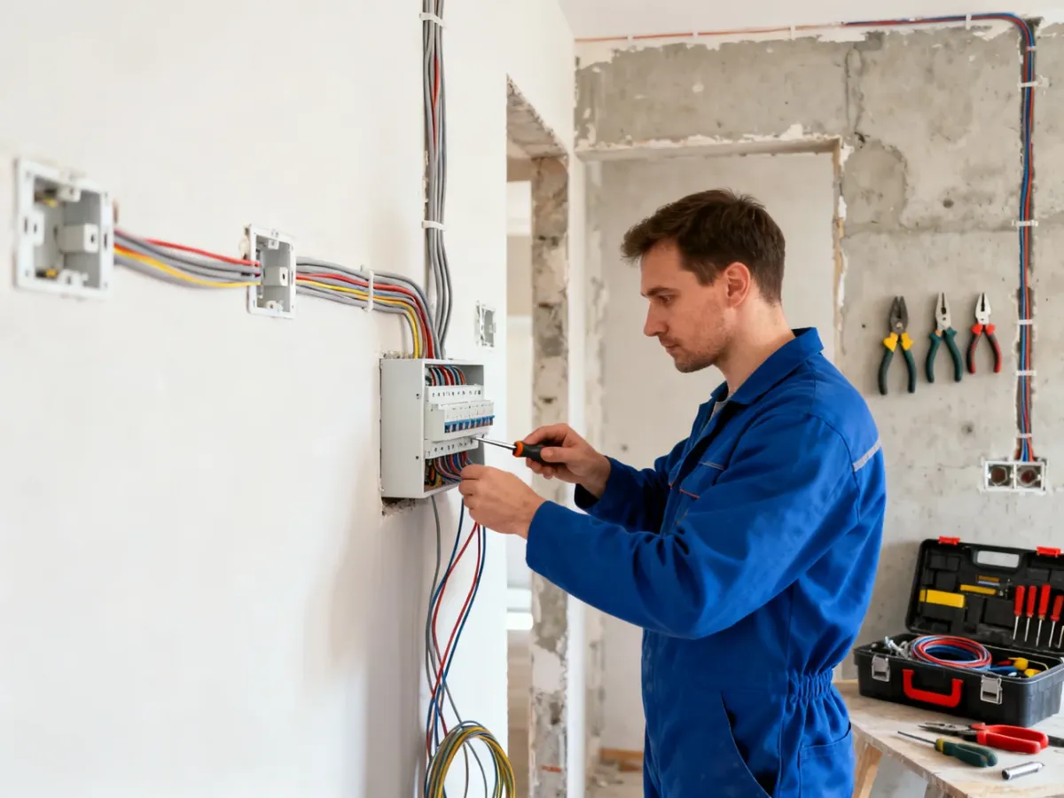 Montaż nowej instalacji elektrycznej w remontowanym mieszkaniu